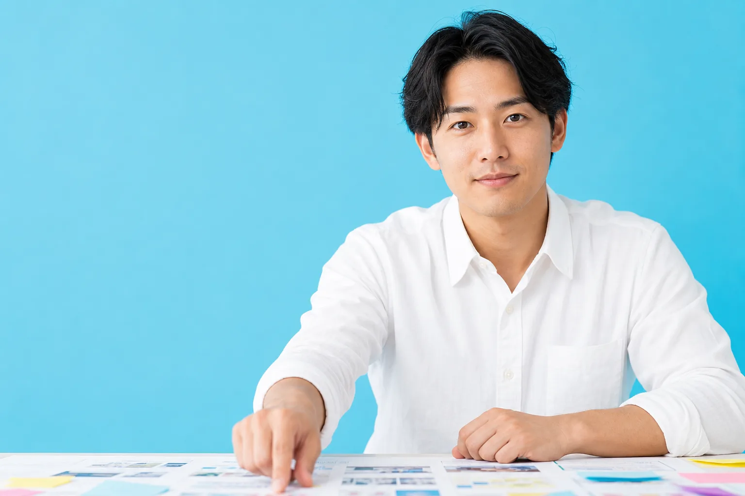 架空人物を用いたプロフィール用サンプルビジュアル